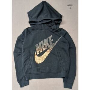 Nike (Small) Women's Black Heavy Cotton Pullover Ninja Hoodie